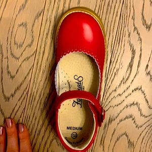 SOLD!!!! Beautiful girl’s red mary janes- never worn!!